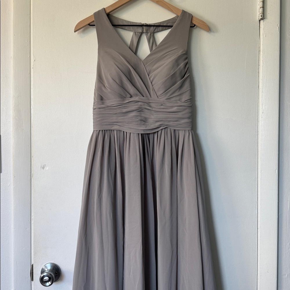 Azazie Gray Sleeveless Dress